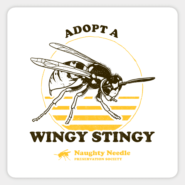 Adopt A Wingy Stingy Sticker by dumbshirts